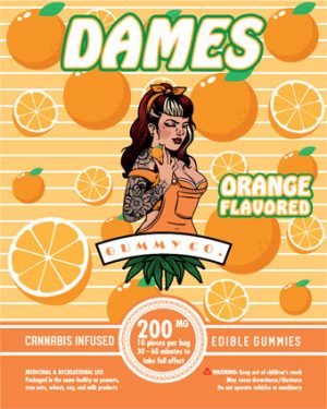 Buy Dames Gummy Co Orange 200mg Online in Vancouver