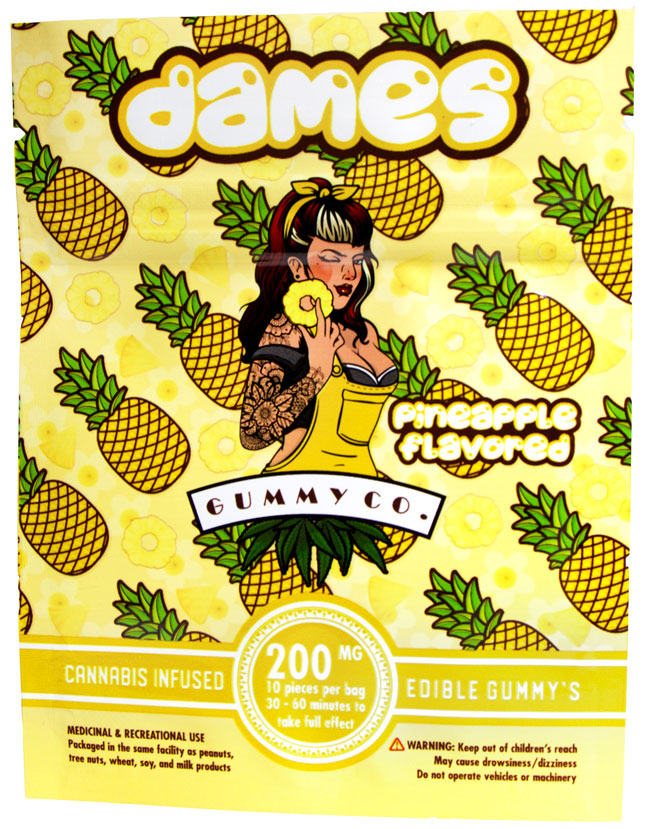 Buy Dames Gummy Co Pineapple 200mg Online in Vancouver