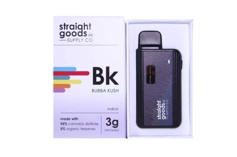 Straight Goods – Bubba Kush 3G Disposable Pen - Gastown Medicinal